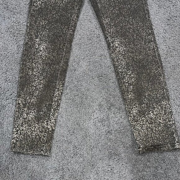 LUISA CERANO Brown Leopard Print Straight Leg Jeans - EUC - Size 12 - Picture 4 of 11